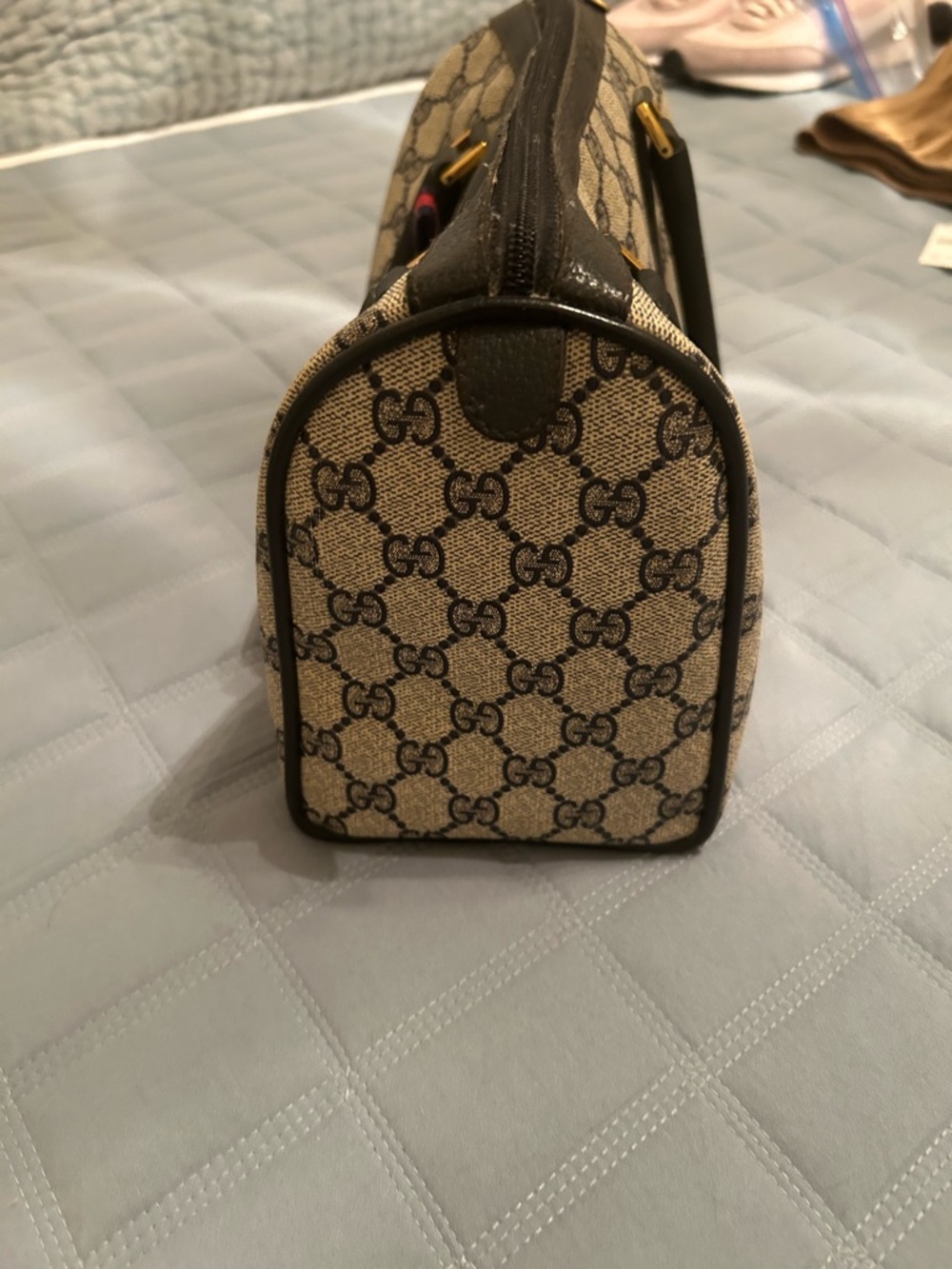 Gucci Navy Boston Handbag Vintage 1980’s - Picture 2 of 10